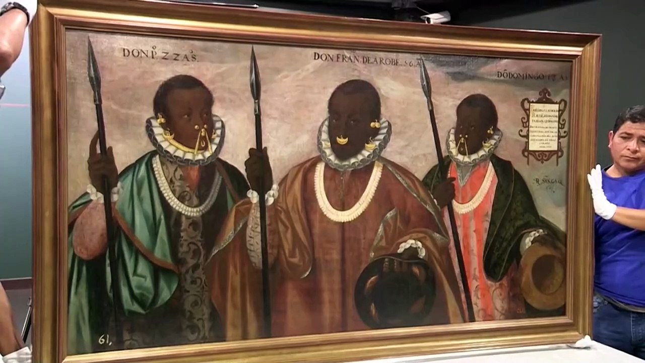 Museo Nacional de Ecuador recibe obra virreinal "Mulatos de Esmeraldas" de 1599