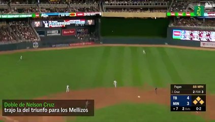 Doble de Nelson Cruz produjo 3 carreras para Los Mellizos