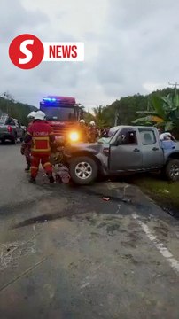 Driver killed, passenger seriously injured in Tuaran 4WD-lorry crash