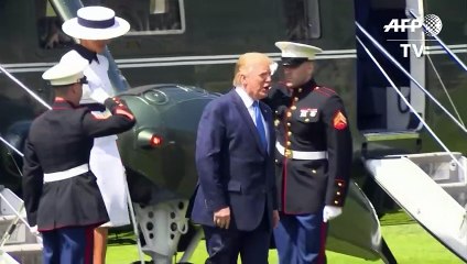 Trump, recibido en Buckingham por la reina Isabel y el príncipe Carlos