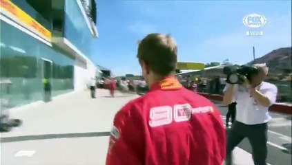 Sebastian Vettel muy enojado tras sanción que le quitó triunfo en Canadá