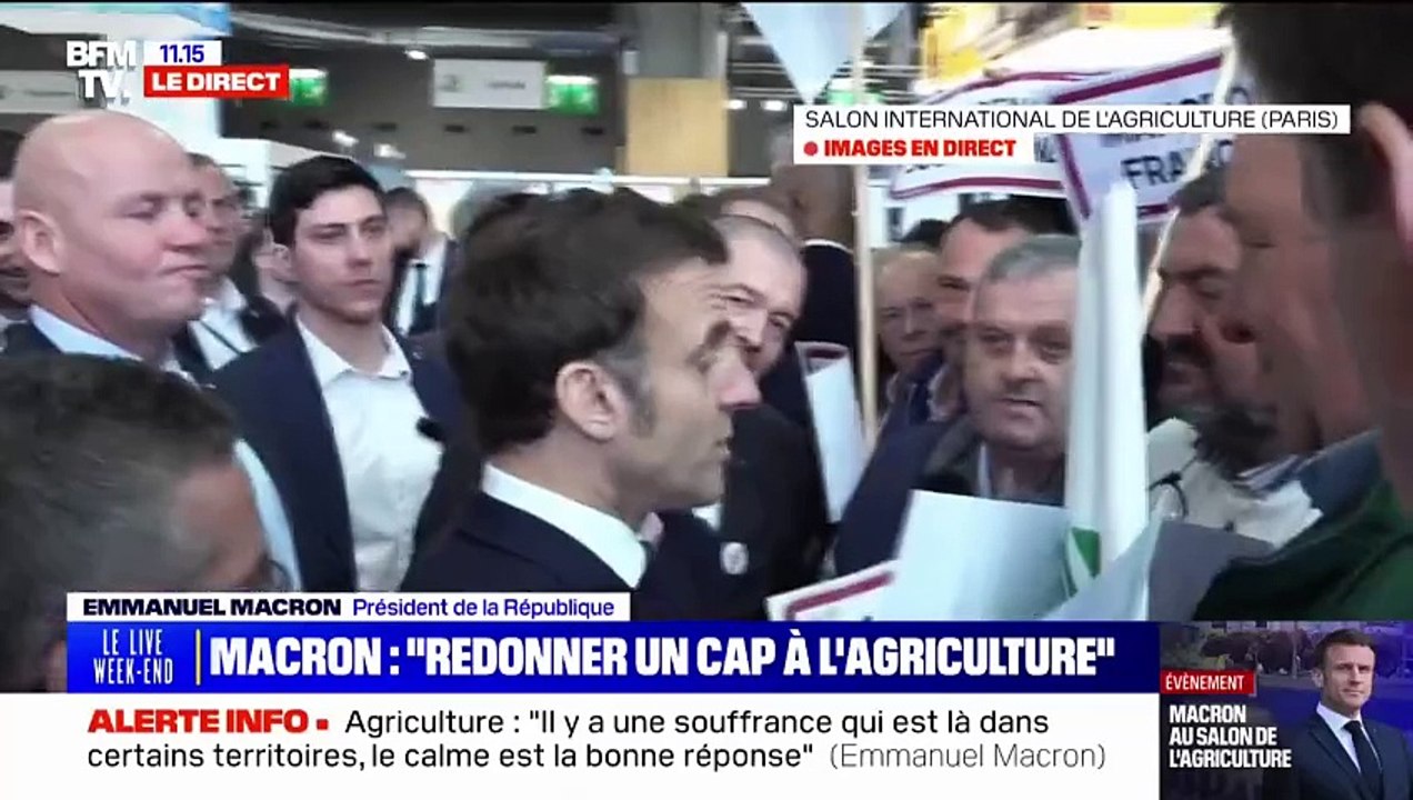 Salon de l'agriculture: Emmanuel Macron veut "manger Français" dans les restaurants et compte sur la filière viande pour "s'organiser mieux"
