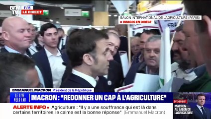 Salon de l'agriculture: Emmanuel Macron veut "manger Français" dans les restaurants et compte sur la filière viande pour "s'organiser mieux"