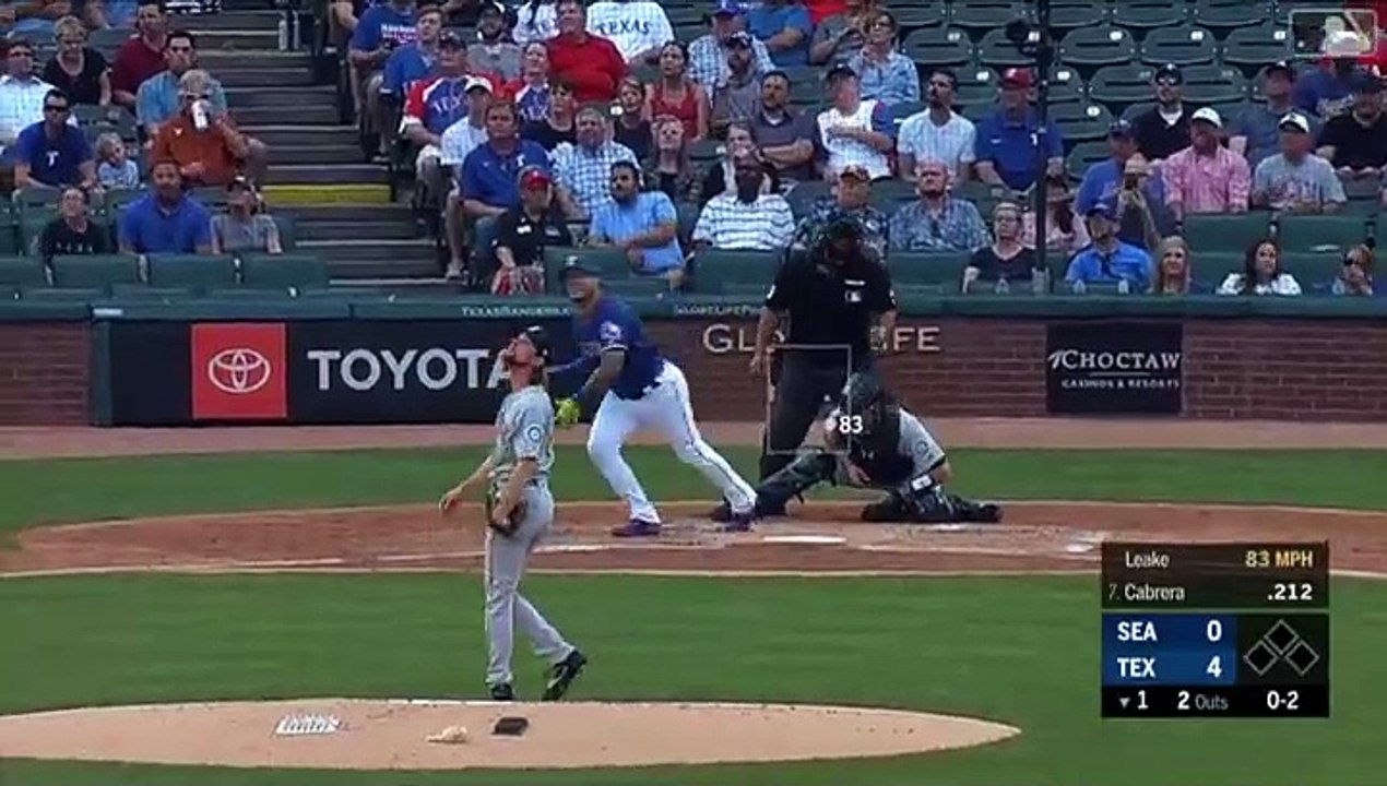 Rangers apabullan a Seattle  con 5 jonrones