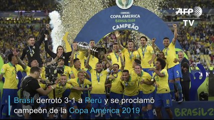 Brasil derrota 3-1 a Perú y conquista su novena Copa América