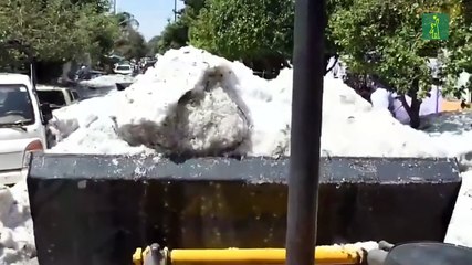 Una inusual granizada cubre de hielo la ciudad mexicana de Guadalajara