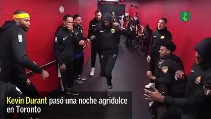 Kevin Durant pasó una noche agridulce en Toronto