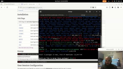 VNC server (tigervnc) setup on gentoo