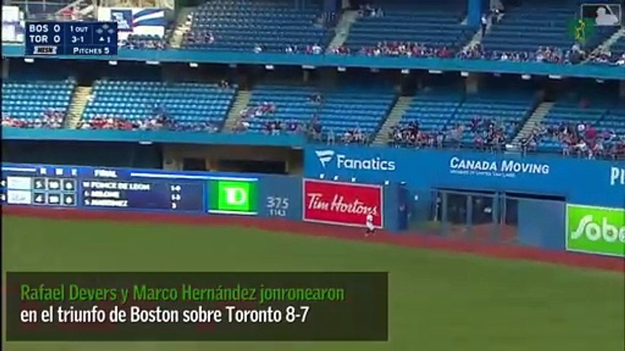 Devers y Hernández jonronearon en triunfo de Boston
