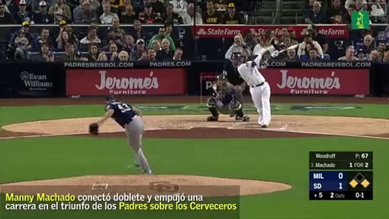 Manny Machado empujó una en victoria de los Padres