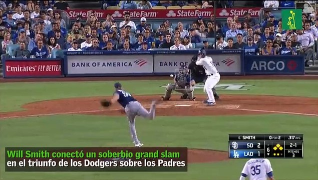Will Smith consiguió un Grand Slam y puso a ganar a los Dodgers