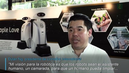 "Amables” robots raperos hacen limpieza en Singapur