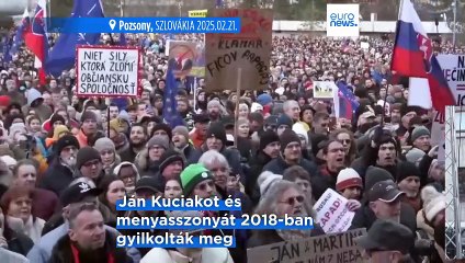 Kormányellenes tüntetők emlékeztek az újságíró-gyilkosság 7. évfordulójára Szlovákiában