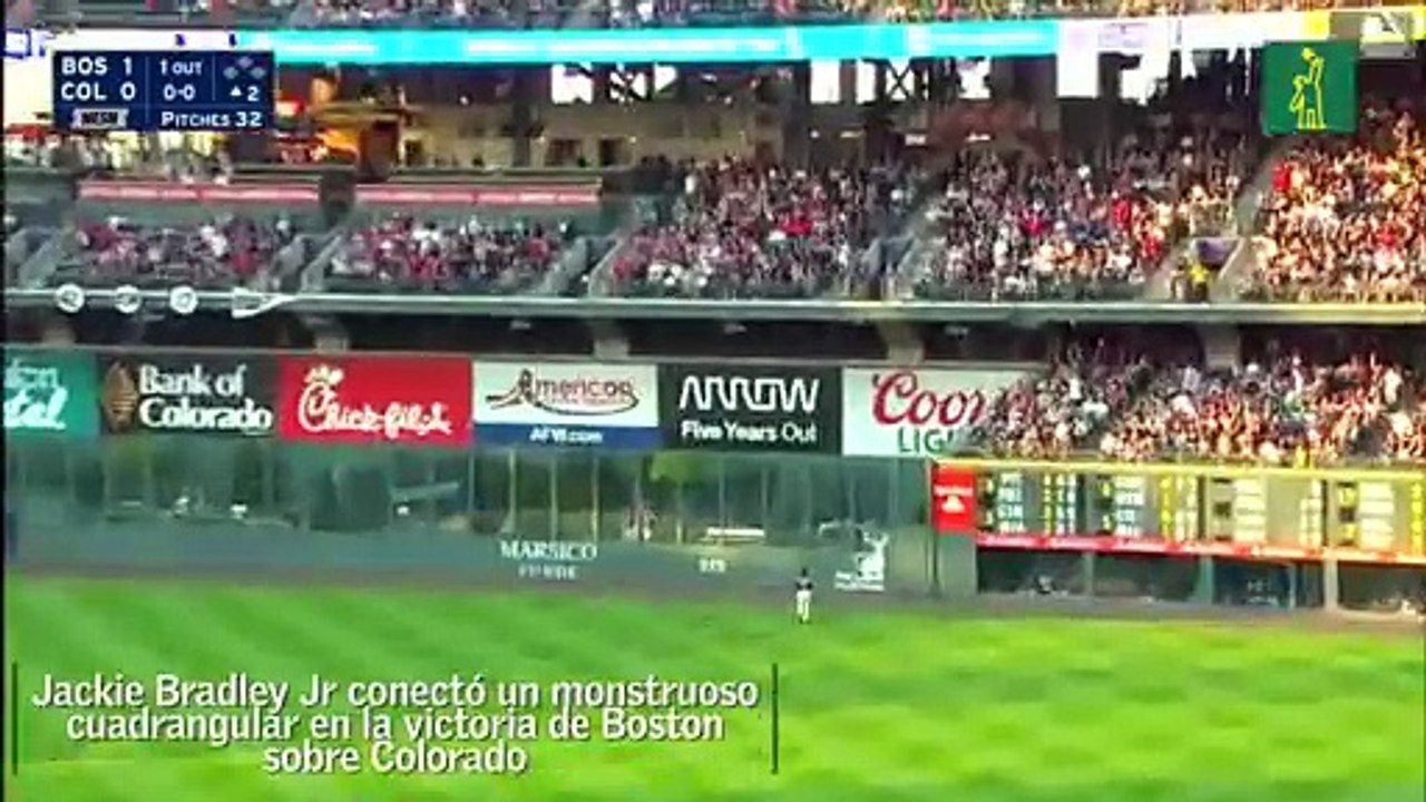 Jakie Bradley Jr la mandó muy lejos en el triunfo de Boston sobre Colorado