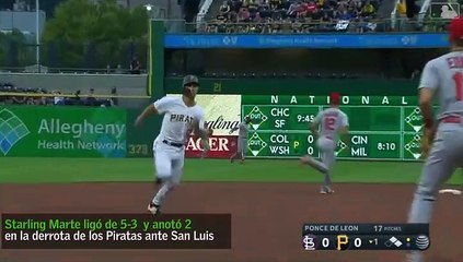 Starling Marte ligó de 5-3 en la derrota de los Piratas ante los Cardenales