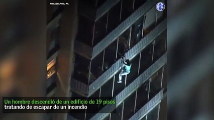 Salvó el pellejo como Spiderman