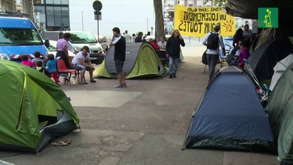 Campamentos de inmigrantes latinoamericanos en las calles de París