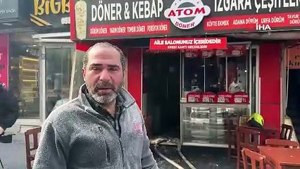 Bandırma’da Dönerci Dükkanı Yandı