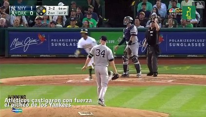 Atléticos castigaron a los lanzadores de los Yankees