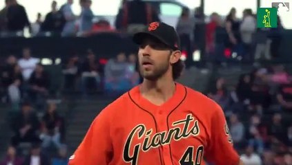 Madison Bumgarner lanza siete entradas, poncha a nueve y hace una carrera