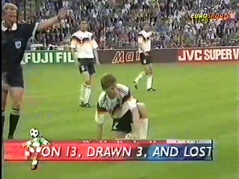 FIFA World Cup 1990 Germany FR v Yugoslavia 10 June 1990 Eurosport