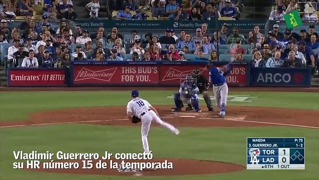 Vladimir Guerrero Jr la sacó en derrota de Toronto