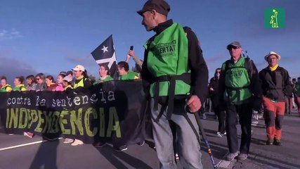 Independentistas catalanes inician marchas contra la sentencia del Tribunal Supremo