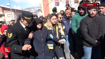 Çorum'da oğlunu son yolculuğuna uğurlayan baba: Vatana helal olsun