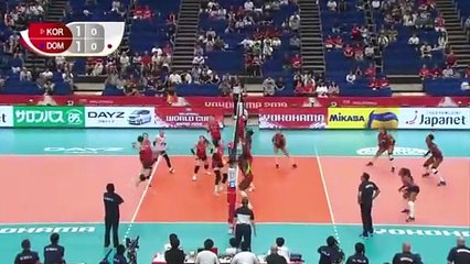 Primera victoria de Rep. Dom. contra Corea en el FIVB World Cup