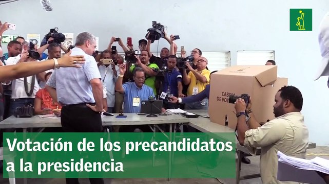 Votación de los principales precandidatos a la presidencia