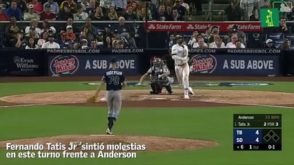 Fernando Tatis Jr sintió molestias tras un swing