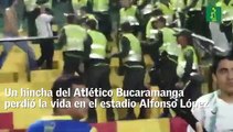 Un hincha del Atlético Bucaramanga perdió la vida al caer de la tribuna