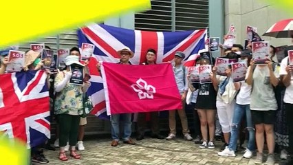 Centenares de hongkoneses piden a Reino Unido que apoye la lucha democrática