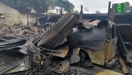 Incendio reduce a cenizas 7 negocios en Bella Vista, Santiago