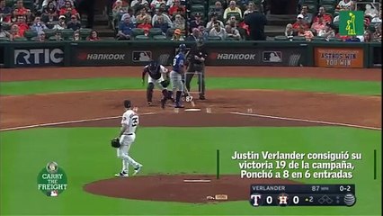 Verlander ponchó a 8 en 6 entradas y llegó a 19 triunfos
