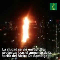 Santiago de Chile ardió en jornada de protestas