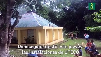Fuego afecta instalaciones de universidad en Cotuí