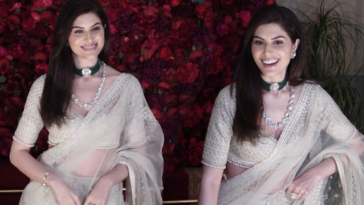 Iranian Model Elnaaz Norouzi Shines In White-Traditionals At Aadar Jain-Alekha Advani's Wedding