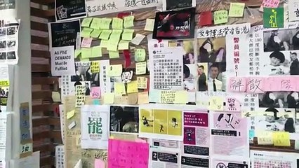 Se cumplen tres meses de las protestas en Hong Kong y estudiantes salen a apoyar movimiento