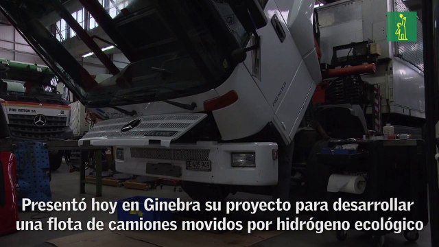 Presentación de camiones movidos por hidrógeno ecológico en Ginebra