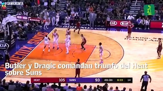 Butler y Dragic comandan triunfo del Heat 124-108 sobre Suns