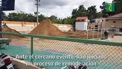 Remodelación de canchas para torneo Norceca de voleibol de playa en Hato Mayor