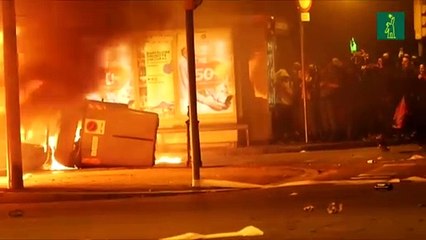 Otra noche de violentas protestas sacude a Cataluña