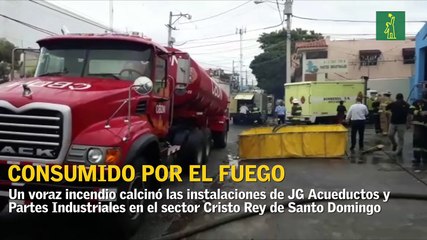 Incendio consumió planta de JG Acueductos y Partes Industriales en Cristo Rey