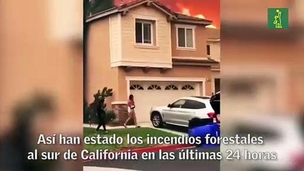 Evacuaciones obligatorias en Santa Ana, California, por incendios forestales
