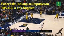 Pacers remontan al final y cortan racha de Lakers