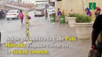 Así se encuentra la calle Palo Hincado esquina conde en la ciudad colonial