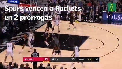 Spurs vencen a Rockets en 2 prórrogas, pese a 50 de Harden