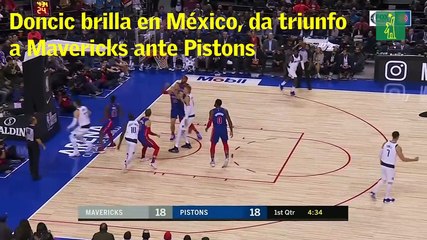 Doncic brilla en México, da triunfo a Mavericks ante Pistons