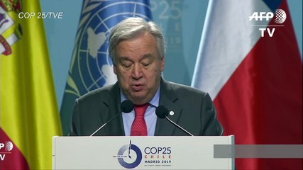 El mundo debe elegir entre "esperanza" o "capitulación", dice Guterres al abrir la COP25